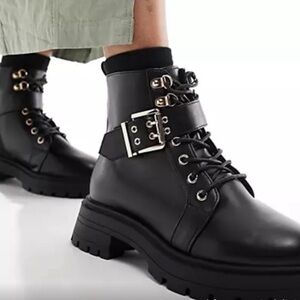 ASOS DESIGN •New April lace-up hiker boots•NWOT